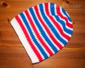 Mütze häkeln - Long Beanie - halbe Stäbchen