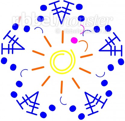 kleine 5 blättrige Blüte häkeln