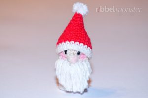 Amigurumi - Weihnachtsmann Fingerpuppe häkeln - Anleitung Häkelanleitung