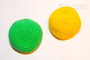 Einfaches Footbag häkeln - uni - Hackysack - Jonglierball - Stressball - kostenlose Häkelanleitung - gratis Anleitung