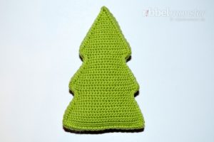 Kleines Weihnachtsbaum Kissen häkeln - gratis Anleitung - kostenlose Häkelanleitung