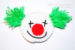 Aufnäher - kleinen Clown häkeln - Beppo - kostenlose Häkelanleitung - gratis Anleitung