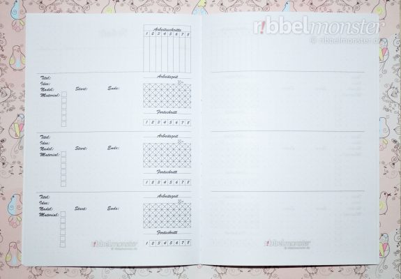 Druckvorlage - DIY Projektbuch basteln - dotted A5 - Projektseite