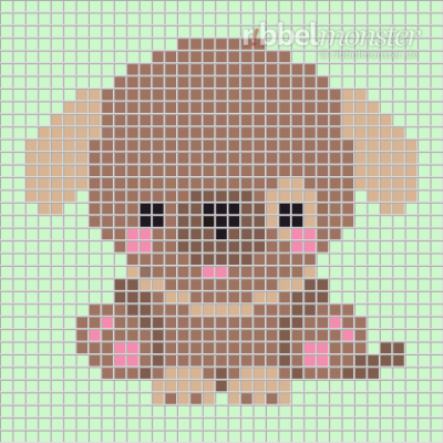 Pixelmuster – Babyhund – 35×35