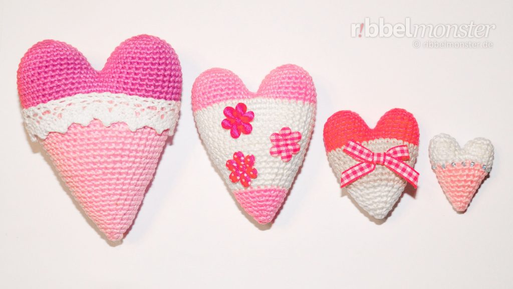 Amigurumi - Crochet Tilda Hearts - crochet pattern - free tutorial